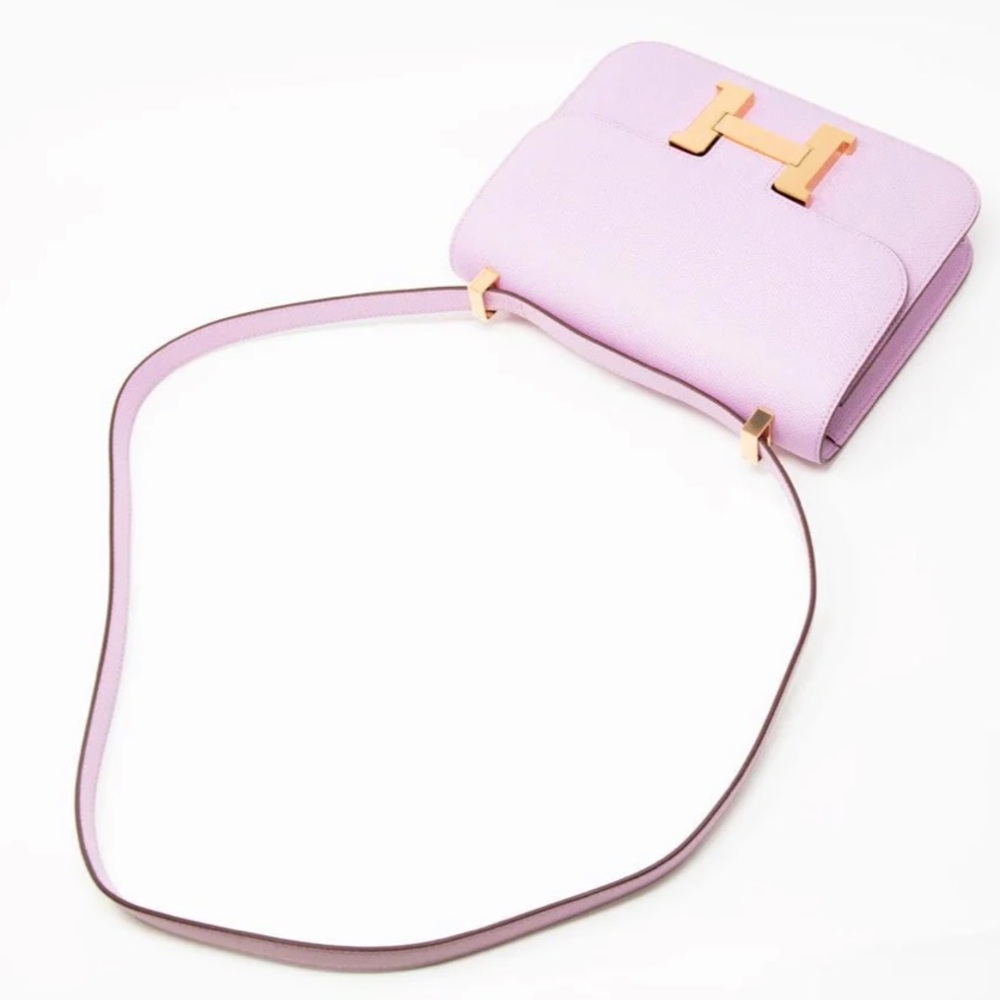 HERMES MAUVE SYLVESTRE EPSOM CONSTANCE 24 - Picture 15 of 15